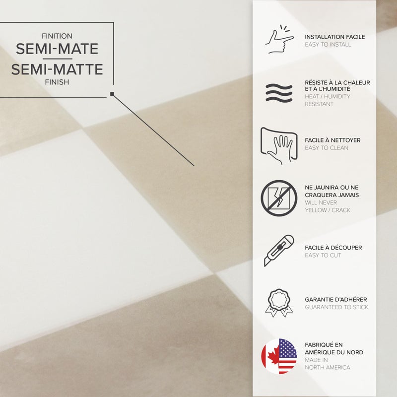 SMART TILES Peel and Stick Backsplash - 5 Sheets of 7,75"" x 7,75"" - 3D Adhesive Peel and Stick Tile Backsplash for Kitchen, Bathroom, Wall Tile, Checkered - Image 5